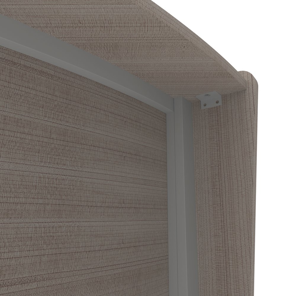 Curve Reception Desk Solid, Ash. Picture 9