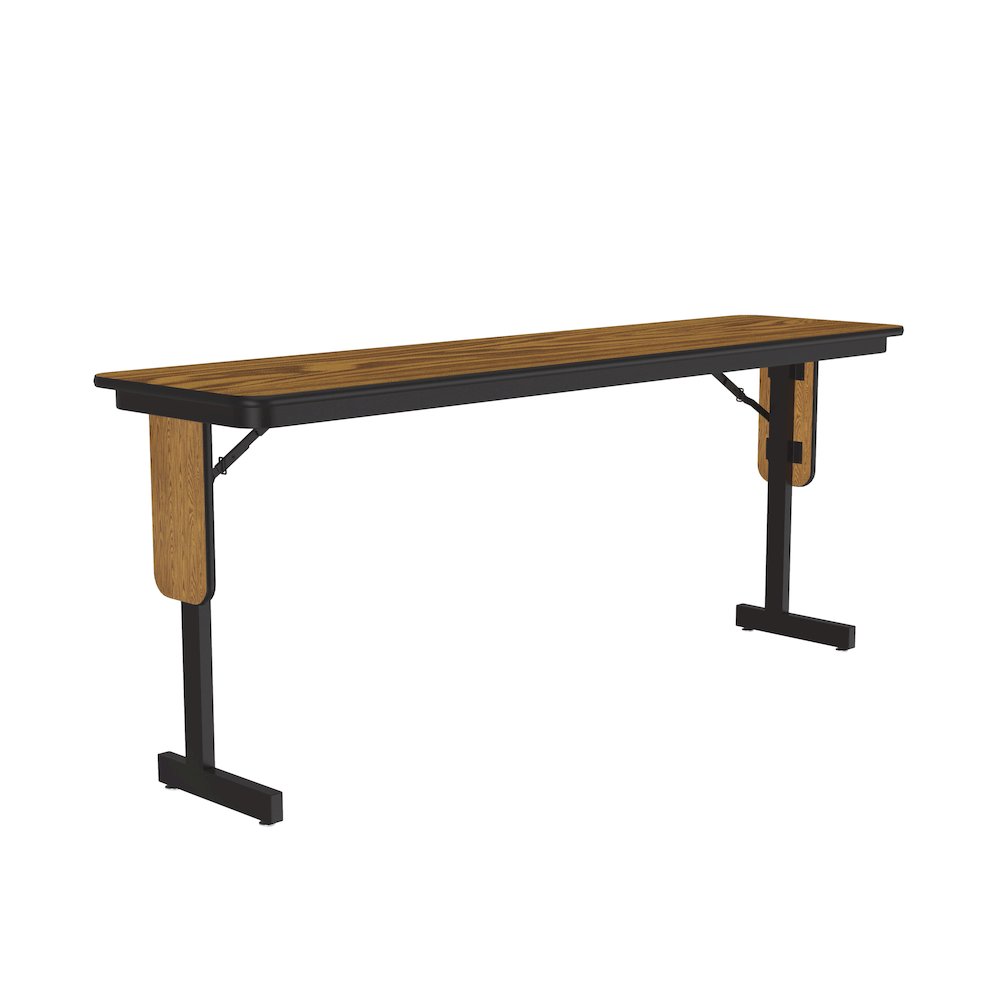 Deluxe High-Pressure Folding Seminar Table with Panel Leg 18x72". Picture 1