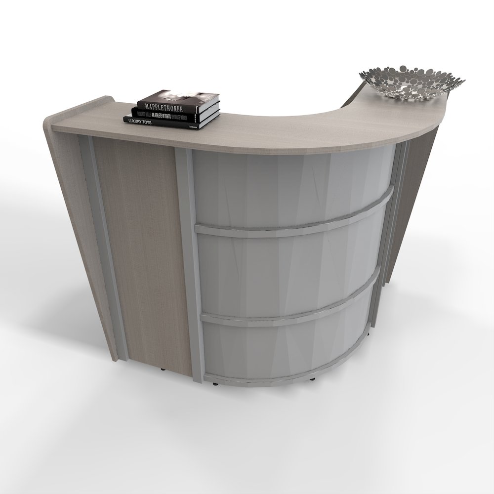 Corner Reception Desk, Ash. Picture 1
