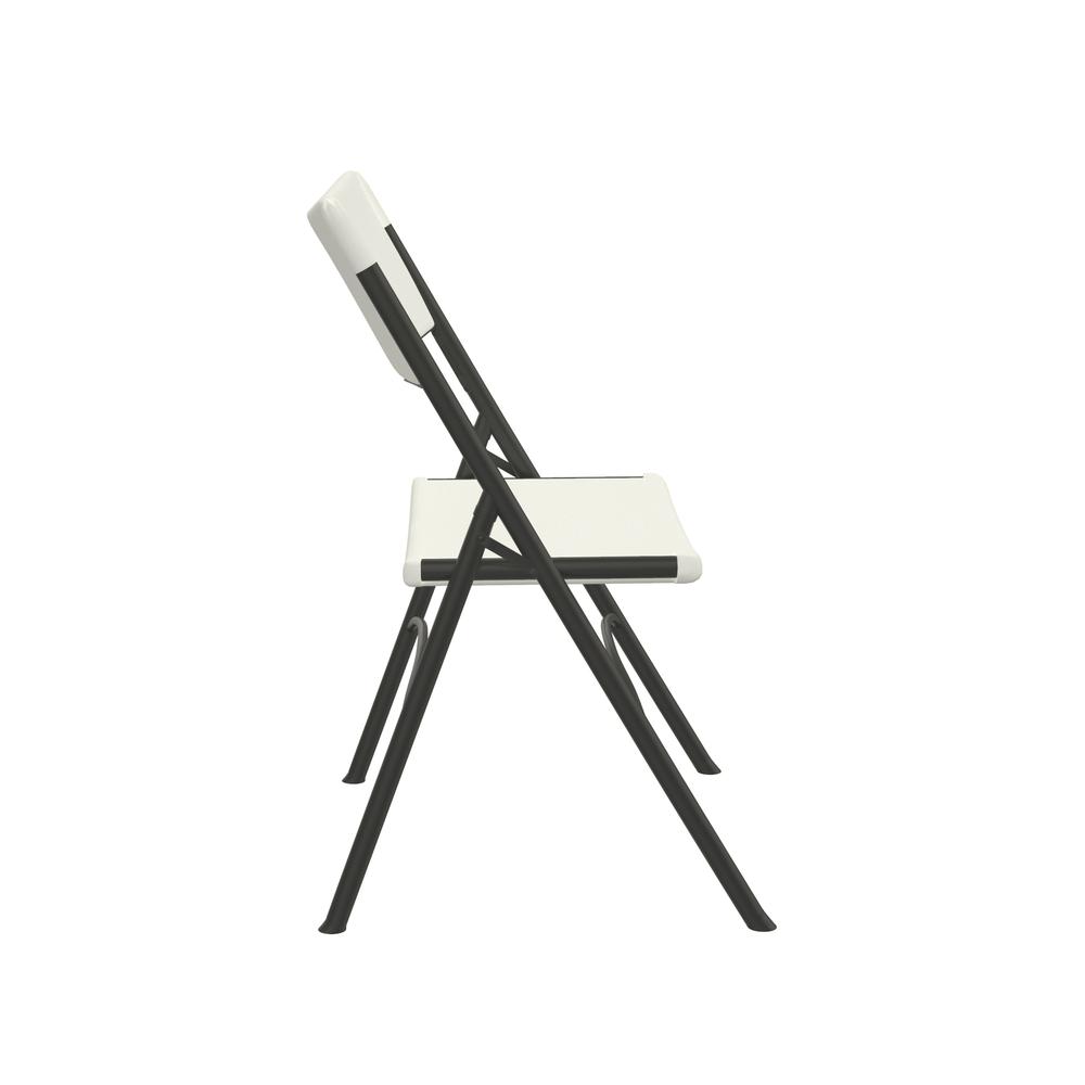 Economy Blow-Molded Plastic Folding Chair  CHAIR, GRAY GRANITE CHARCOAL (pack of 4). Picture 2