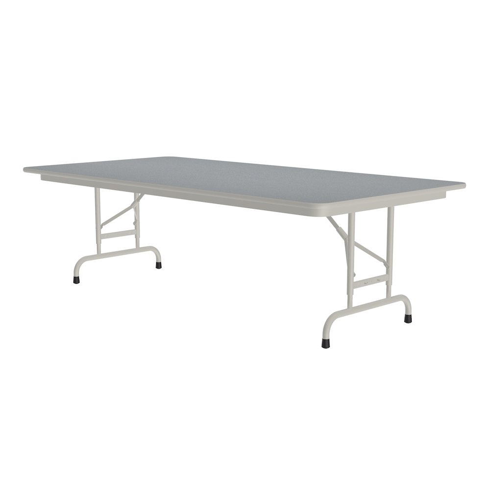 Adjustable Height Thermal Fused Laminate Top Folding Table 36x72". Picture 1
