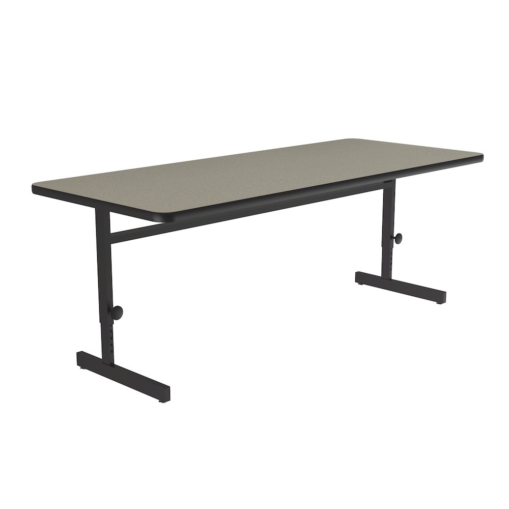 Adjustable Height High-Pressure Top Trapezoid Computer/Student Desk 30x60. Picture 10