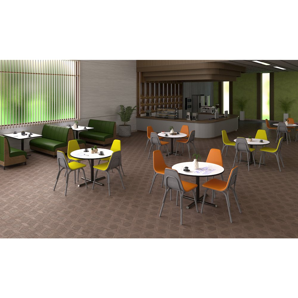 Table Height Thermal Fused Laminate Café and Breakroom Table 30x42". Picture 20