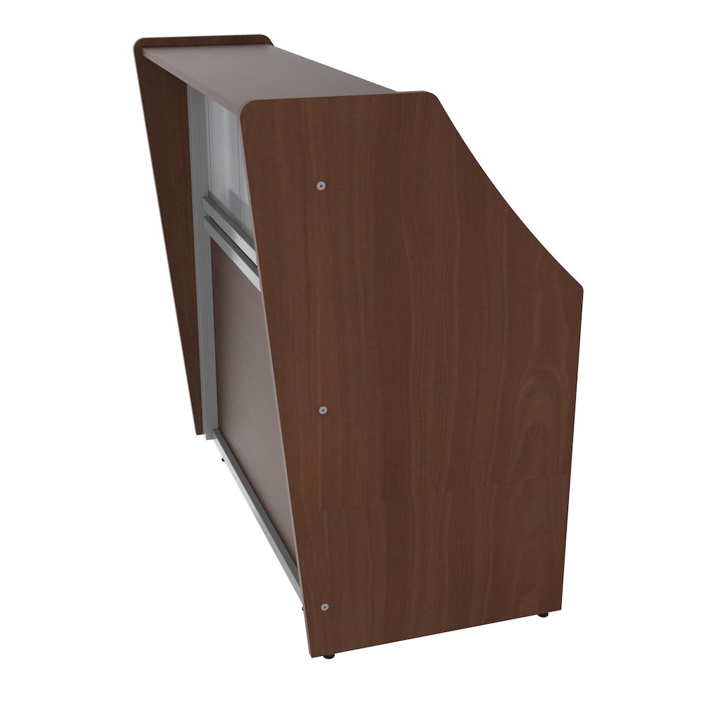 Straight Reception Station With Polycarbonate, Cherry. Picture 3