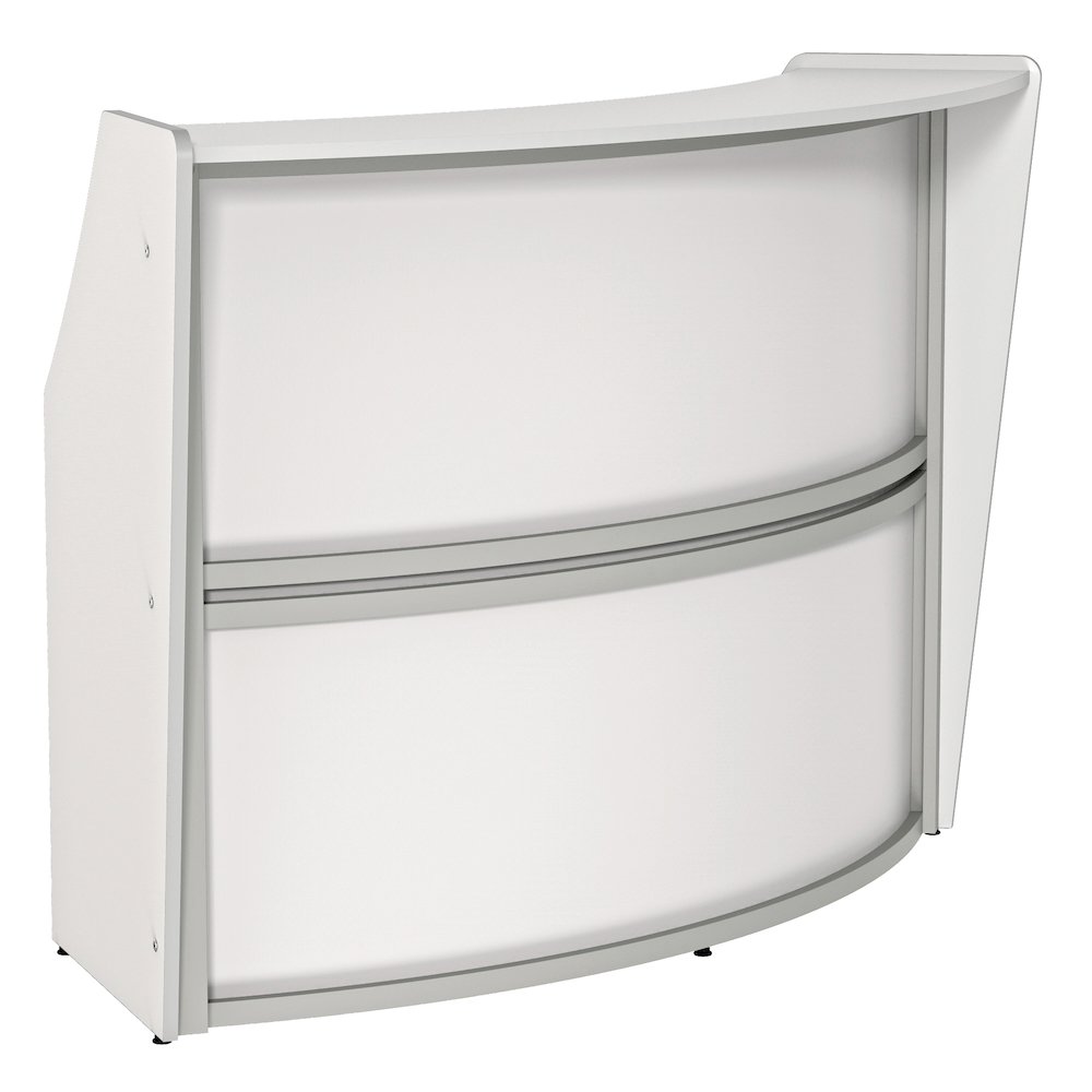 Curve Reception Desk Solid, White. Picture 2