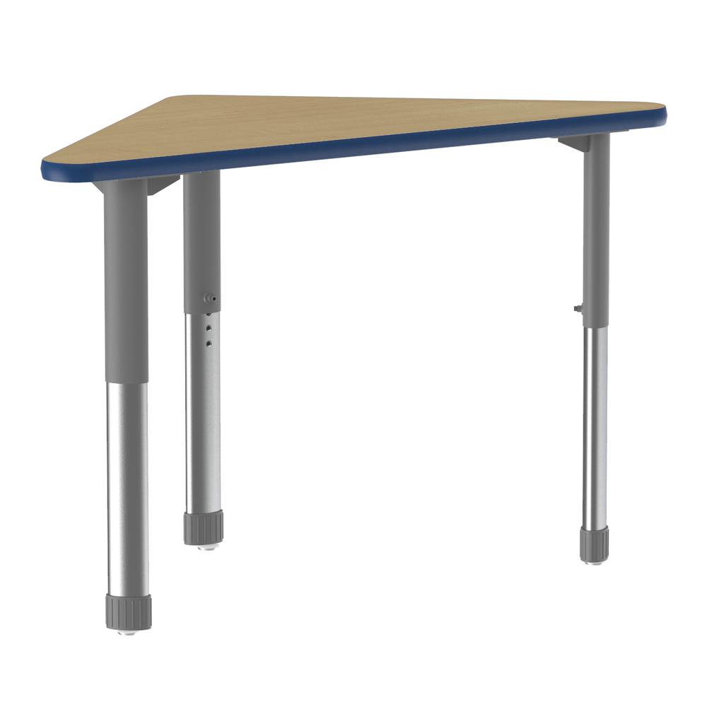 Deluxe High Pressure Collaborative Desk, 41x23" WING FUSION MAPLE GRAY/CHROME. Picture 1