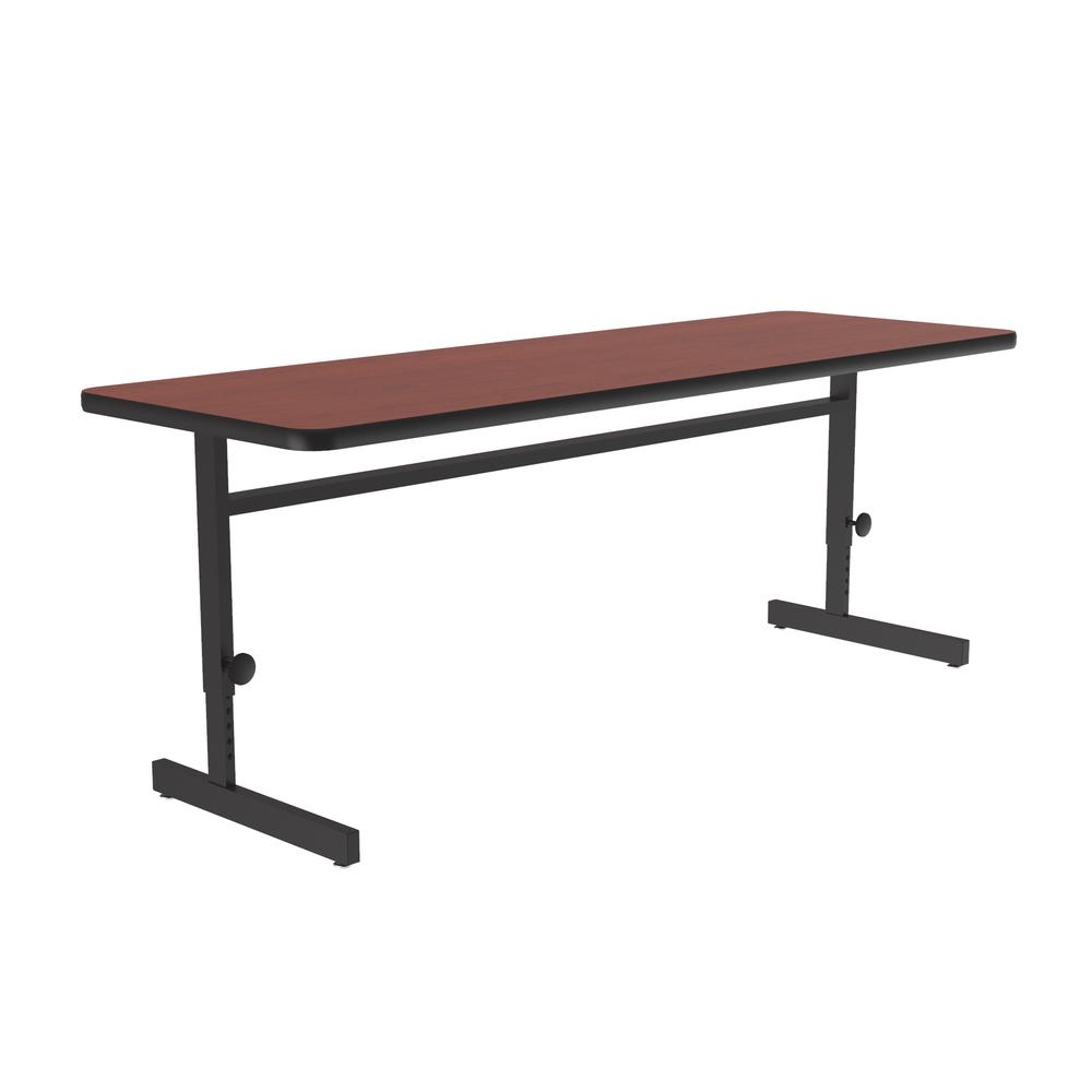 Adjustable Height Deluxe High-Pressure Top Computer/Student Desks , 24x60" RECTANGULAR, CHERRY BLACK. Picture 6