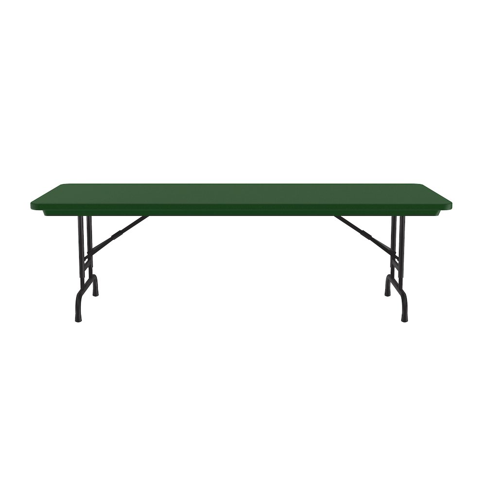 Adjustable Height Commercial Blow-Molded Plastic Folding Table 30x72". Picture 3