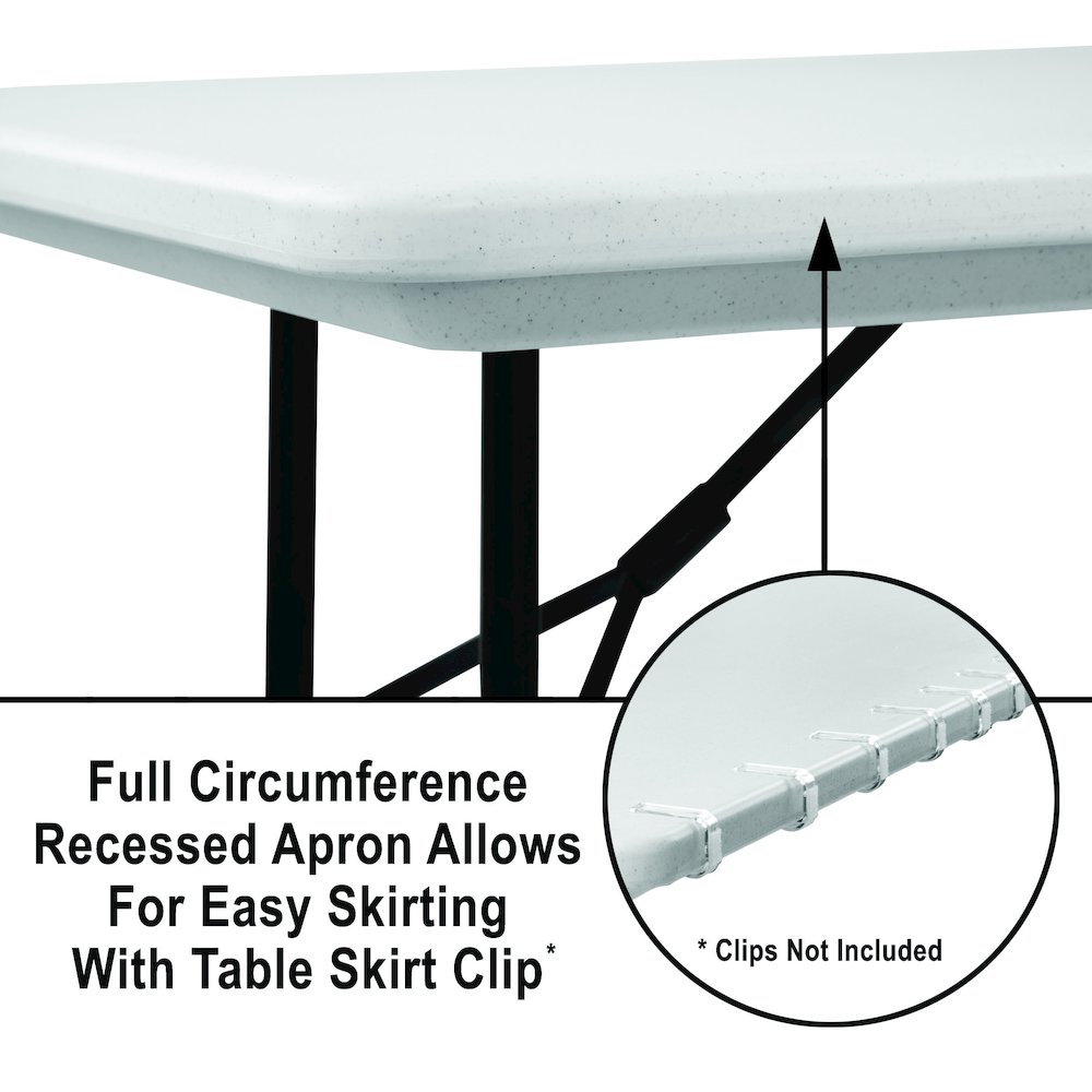 36" Counter Height Commerical Grade Blow-Molded Plastic Folding Table 30x96". Picture 8