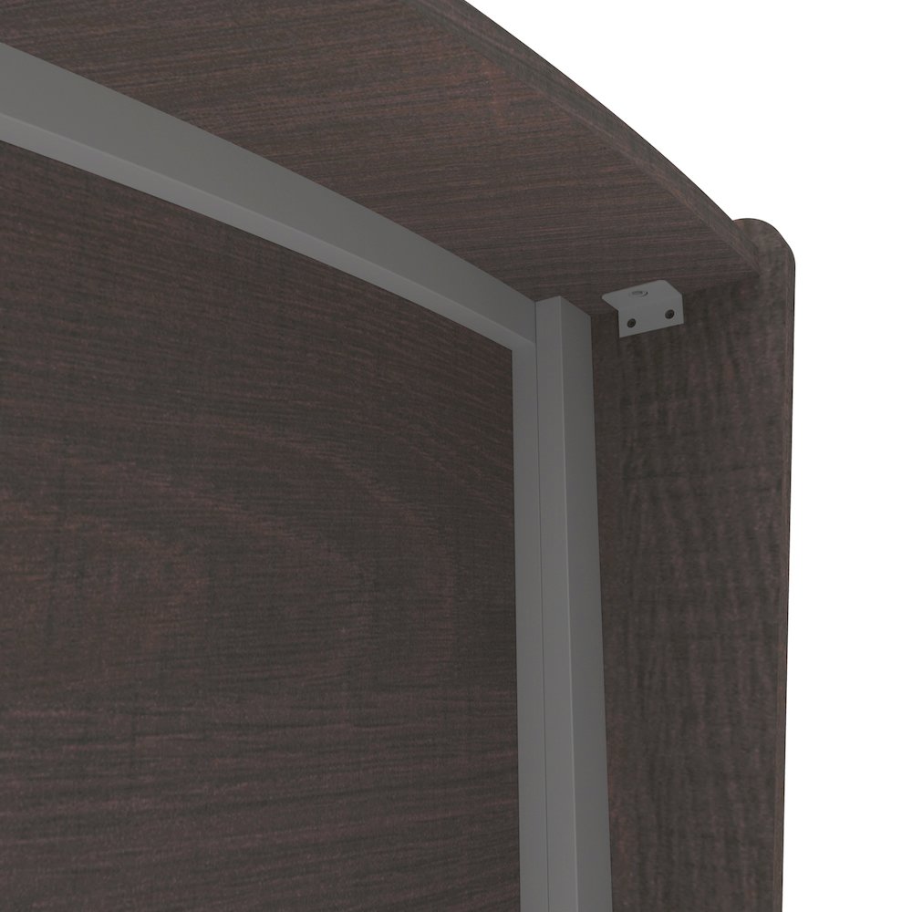 Curve Reception Desk Solid, Mocha. Picture 2