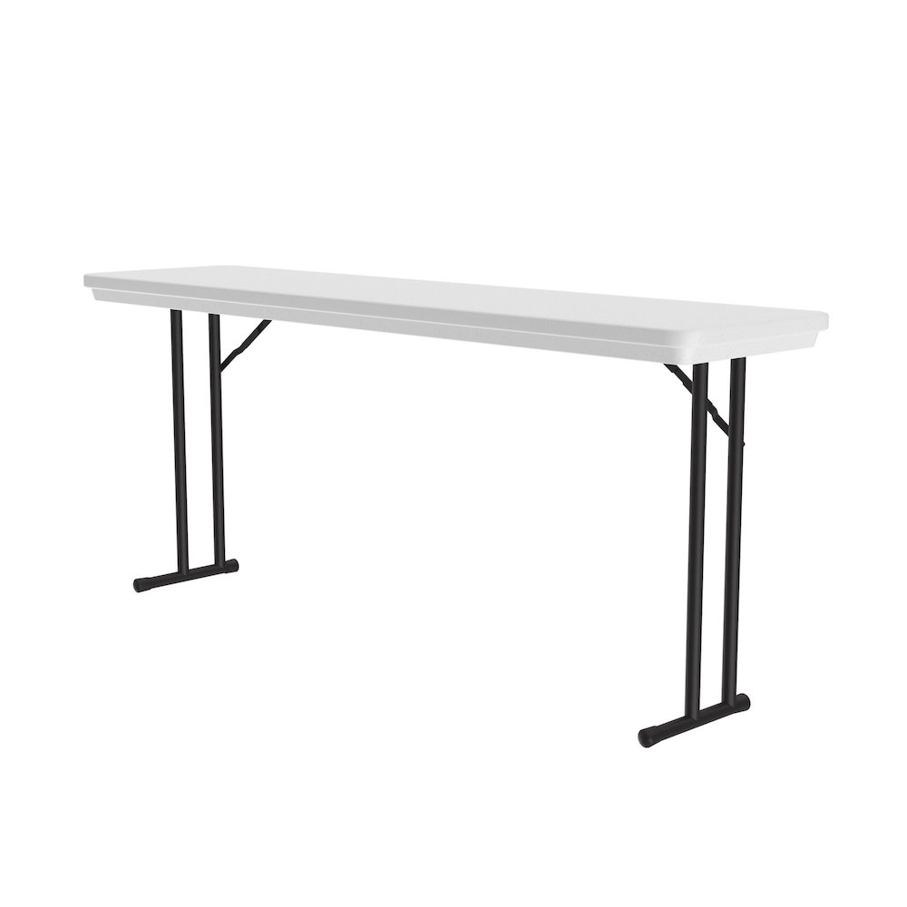 Commercial Blow-Molded Plastic Folding Table 18x72". Picture 1