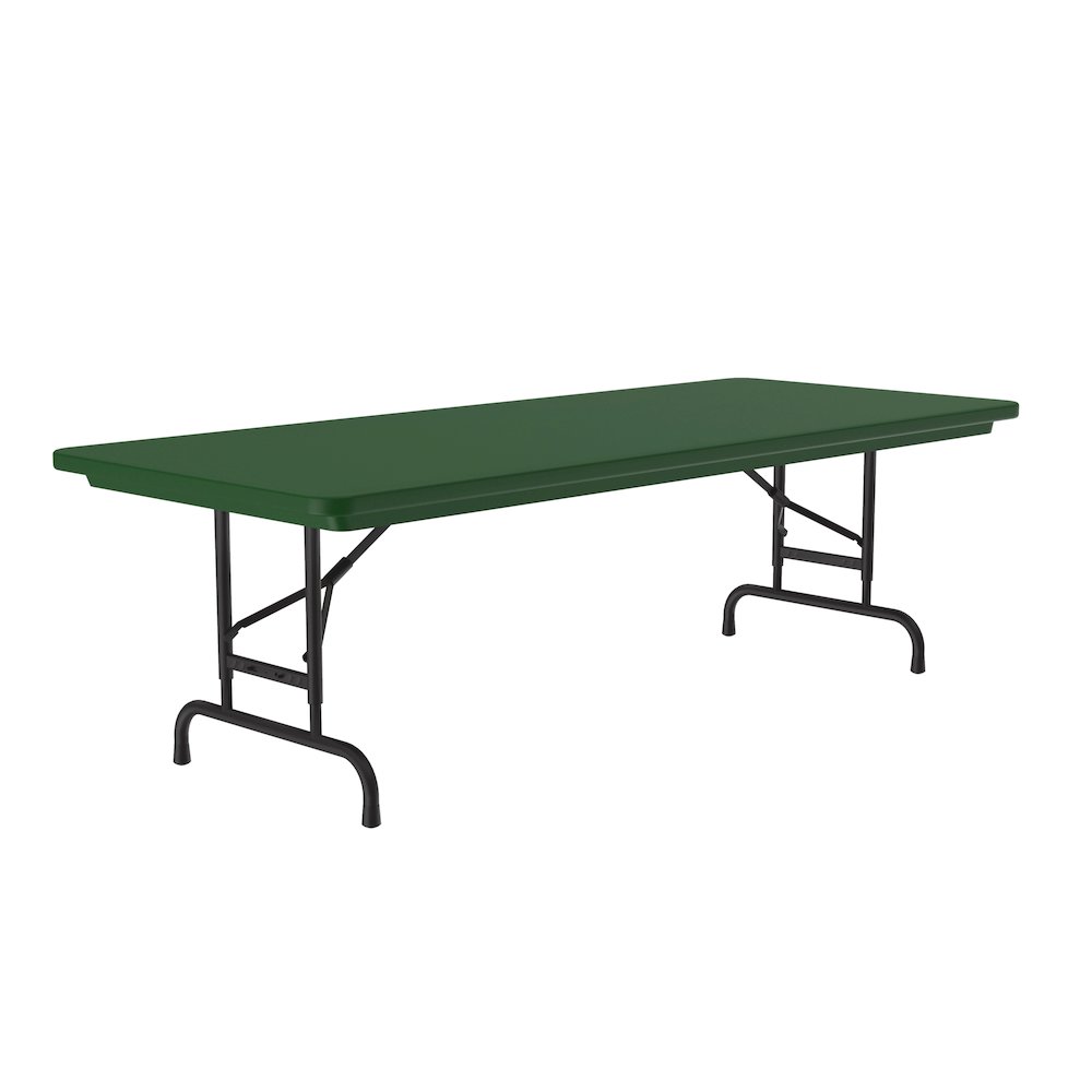 Adjustable Height Commercial Blow-Molded Plastic Folding Table 30x72". Picture 8