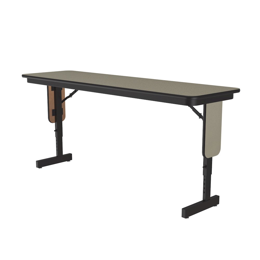 Adjustable Height Deluxe High-Pressure Folding Table with Panel Leg 18x60. Picture 1