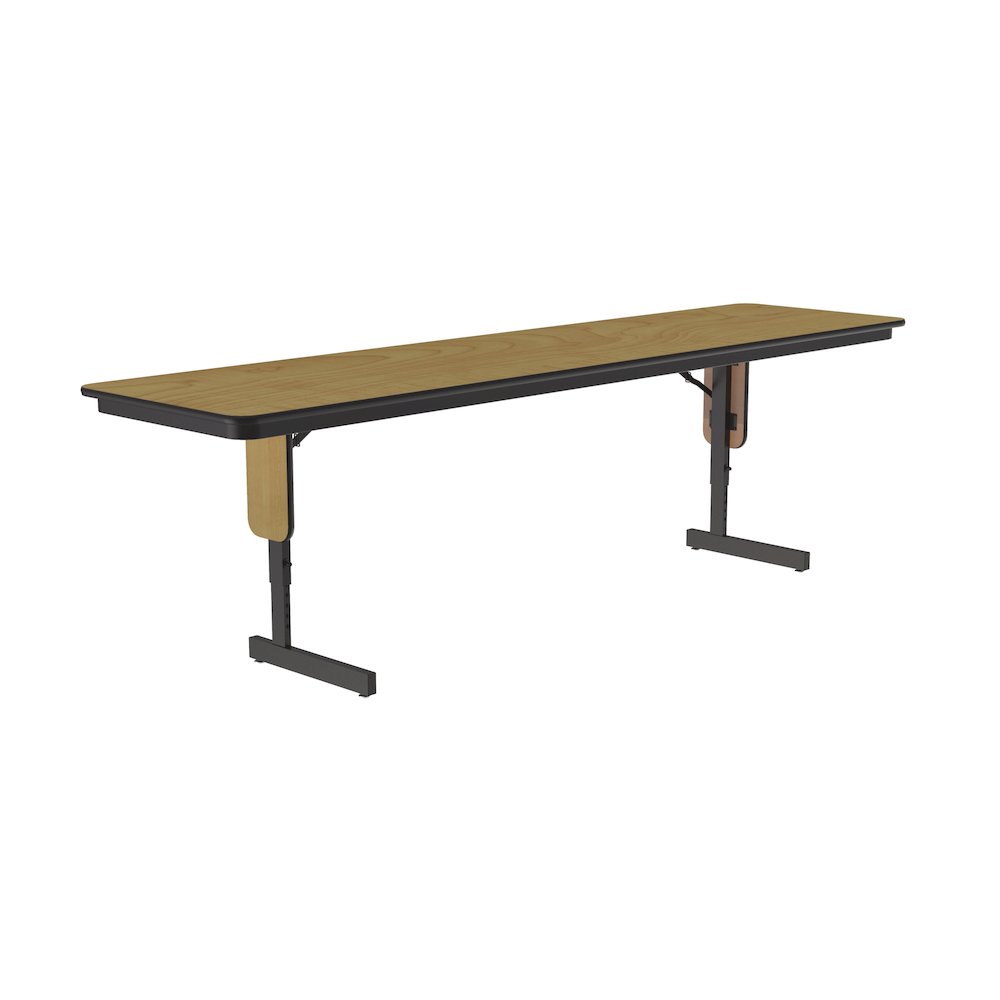 Adjustable Height Deluxe High-Pressure Folding Table with Panel Leg 24x72. Picture 6