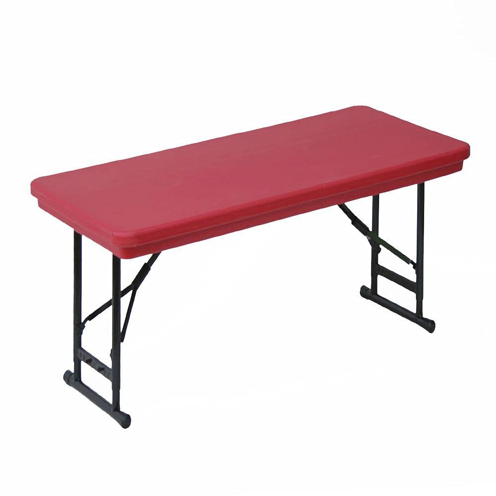 Adjustable Height Commercial Blow-Molded Plastic Folding Table 30x60". Picture 1