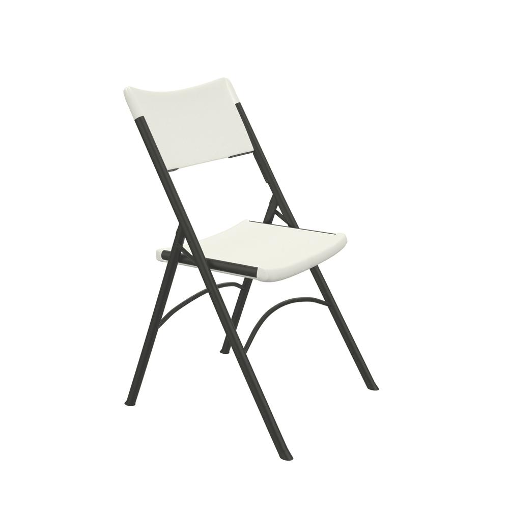 Economy Blow-Molded Plastic Folding Chair  CHAIR, GRAY GRANITE CHARCOAL (pack of 4). Picture 3
