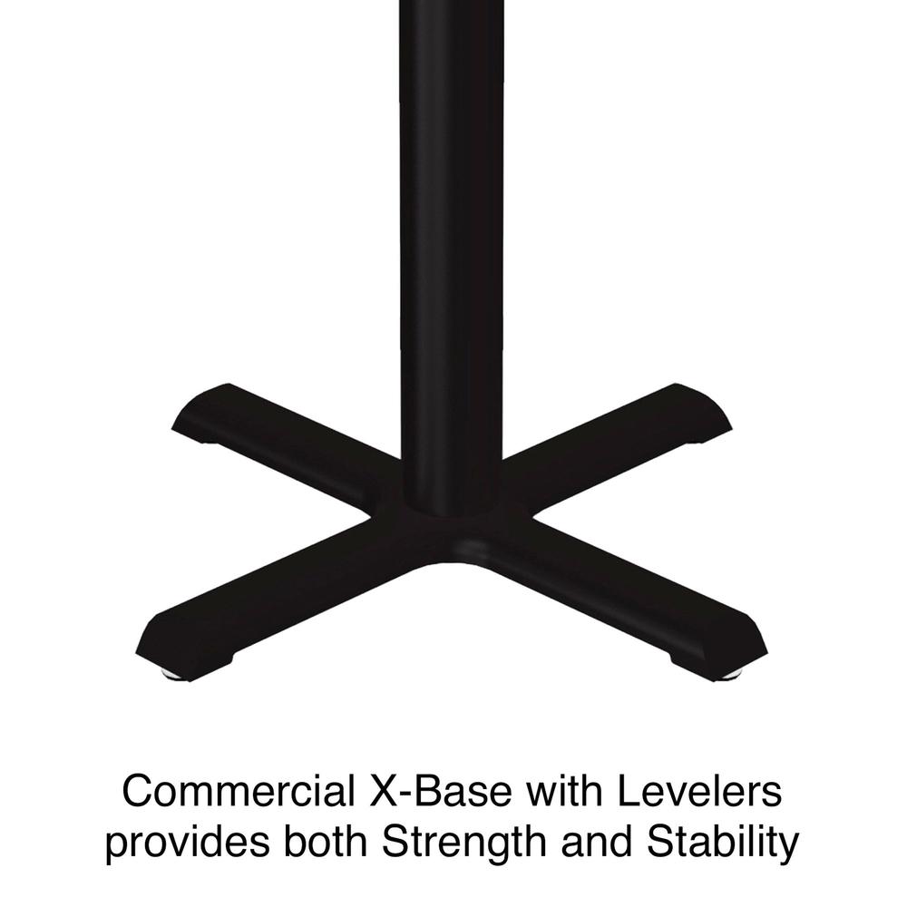 Table Height Commercial Laminate Café and Breakroom Table, 42x42" SQUARE BLACK GRANITE, BLACK. Picture 3