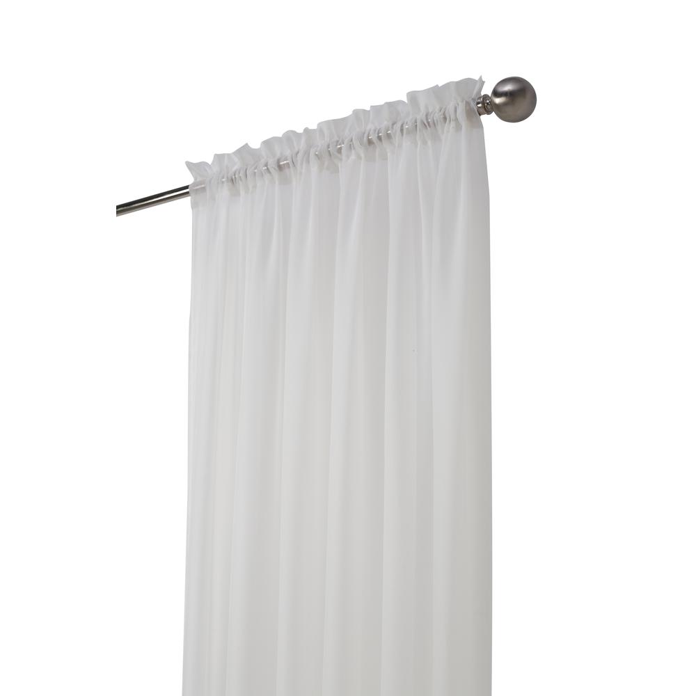Voile Rhapsody Rod Pocket Curtain Panel Window Dressing 104 x 84 in Shell. Picture 3