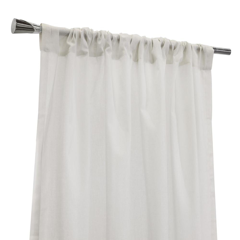 Weathershield Insulated Sheer Rod Pocket Curtain Panel 50 x 72 in White. Picture 2