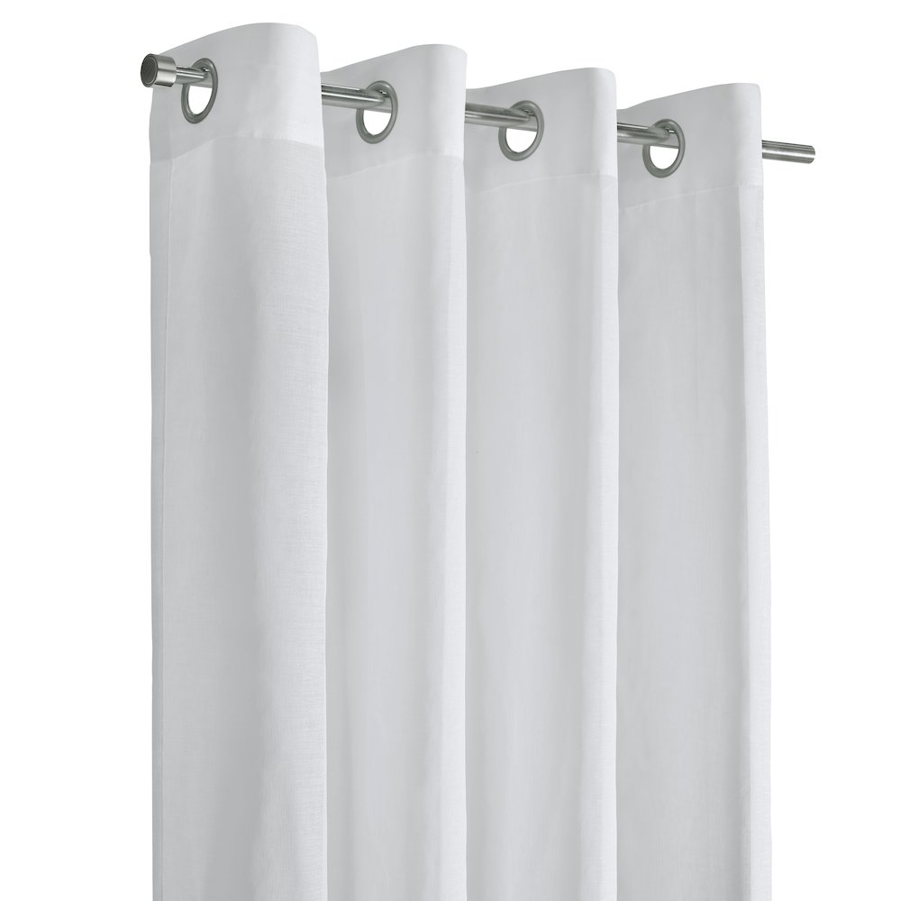 Daphne Sheer Grommet Curtain Panel 52 x 84 in White. Picture 2