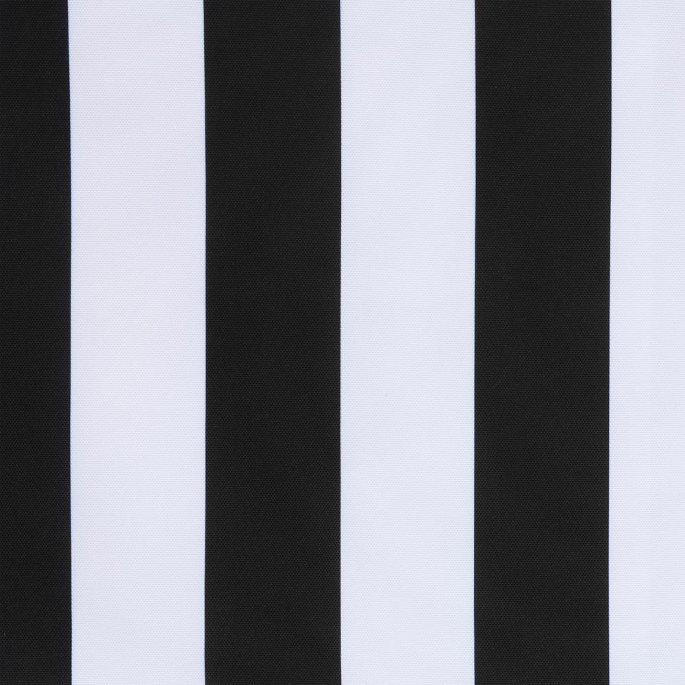 Coastal Stripe Grommet Curtain Panel Window Dressing 50 x 96 in Black. Picture 2
