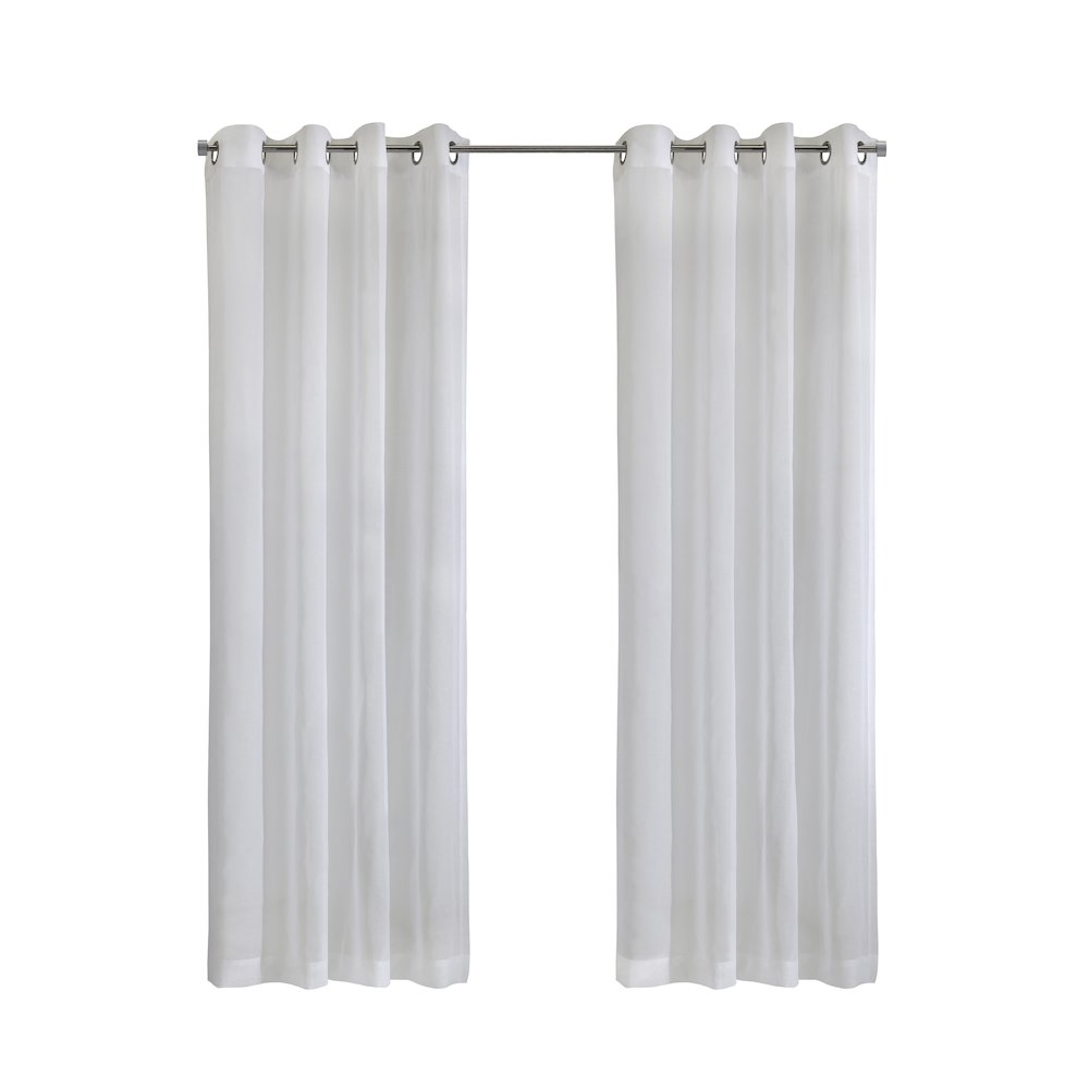 Daphne Sheer Grommet Curtain Panel 52 x 84 in White. Picture 1