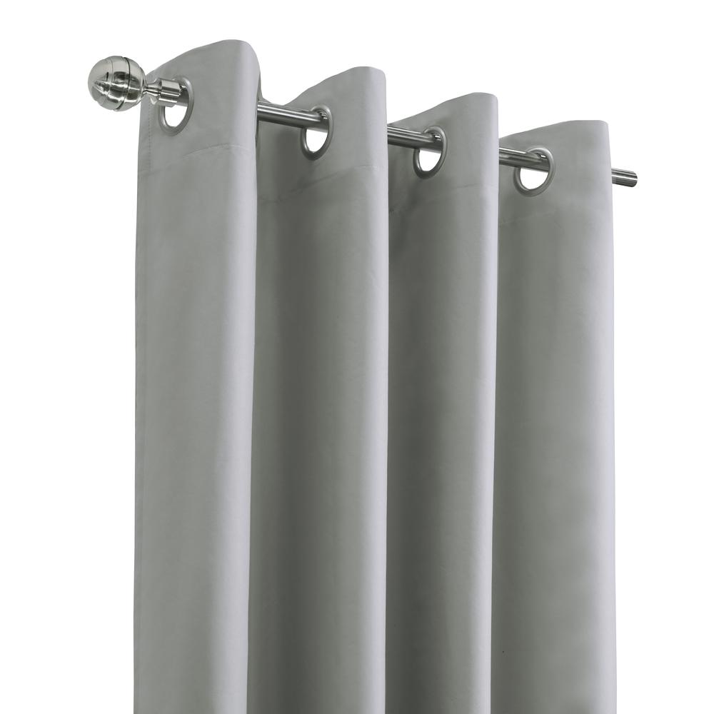 Alpine Blackout Grommet Curtain Panel 52 x 95 in Light Grey. Picture 2