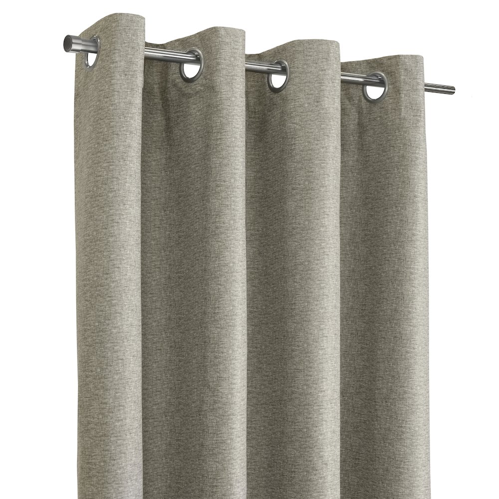 Denver 100% Blackout Grommet Curtain Panel 52 x 95 in Taupe Grey. Picture 2