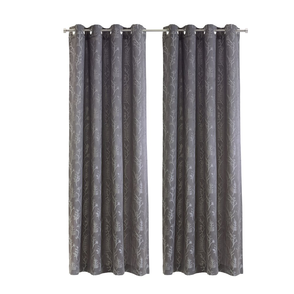 Botanica Light Filtering Grommet Curtain Panel 52 x 95 in Multi. Picture 1