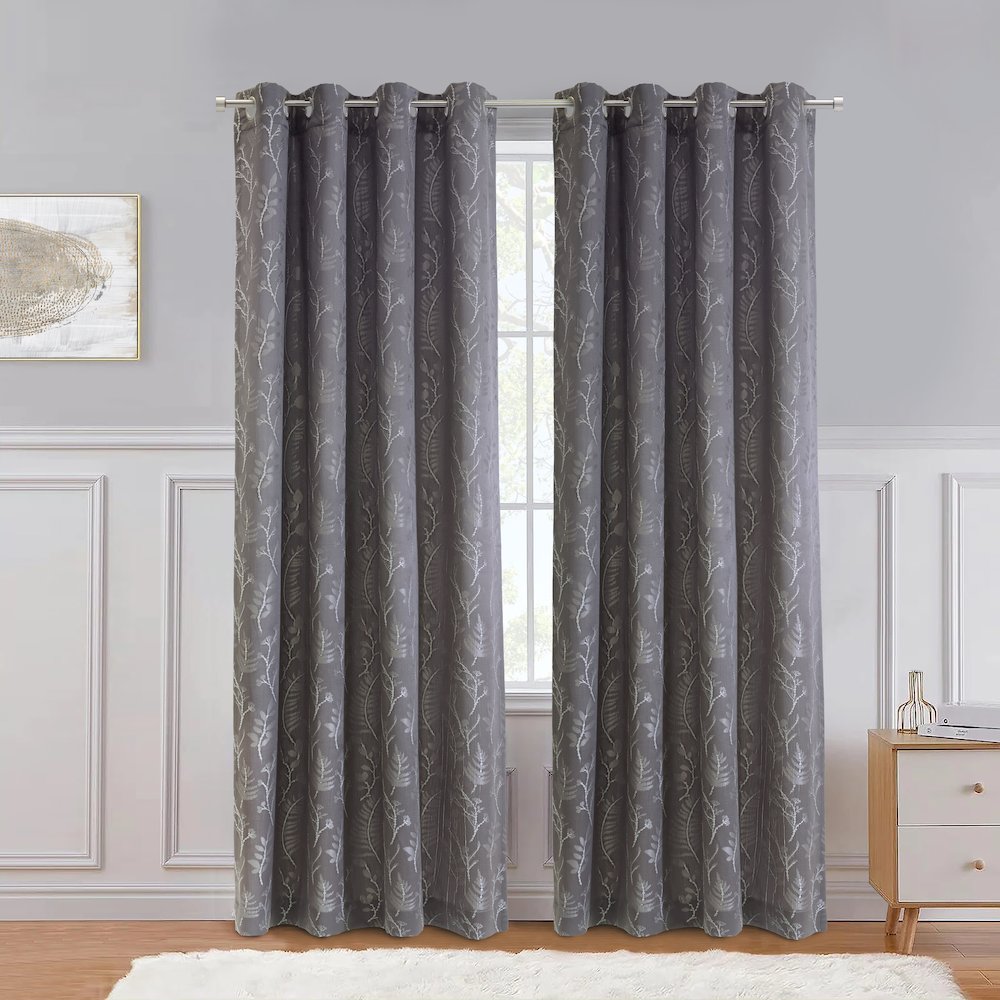 Botanica Light Filtering Grommet Curtain Panel 52 x 95 in Multi. Picture 5