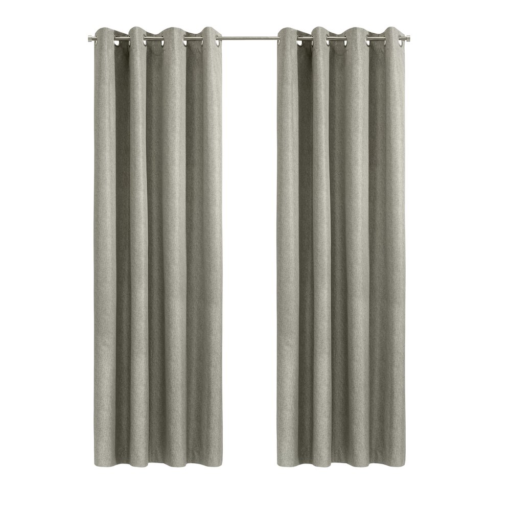 Denver 100% Blackout Grommet Curtain Panel 52 x 95 in Taupe Grey. Picture 1
