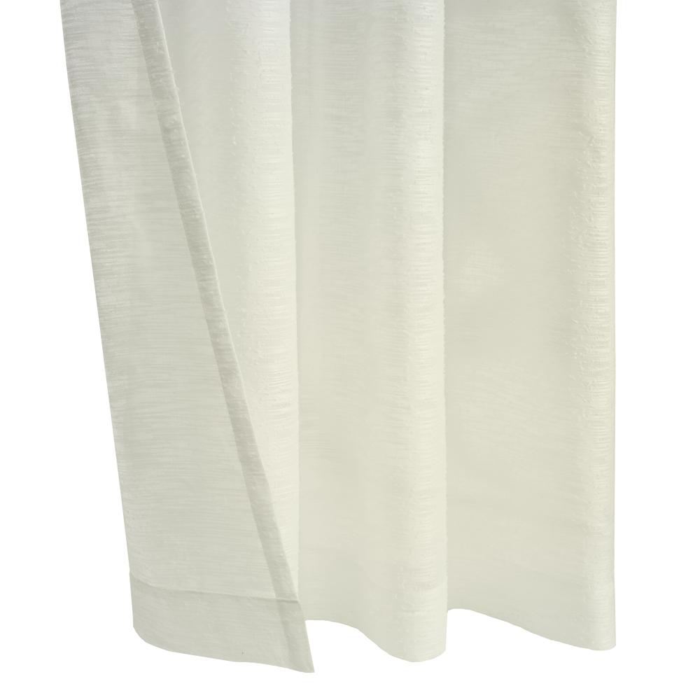 Boucle Sheer Grommet Curtain Panel 52 x 95 in Off White. Picture 3