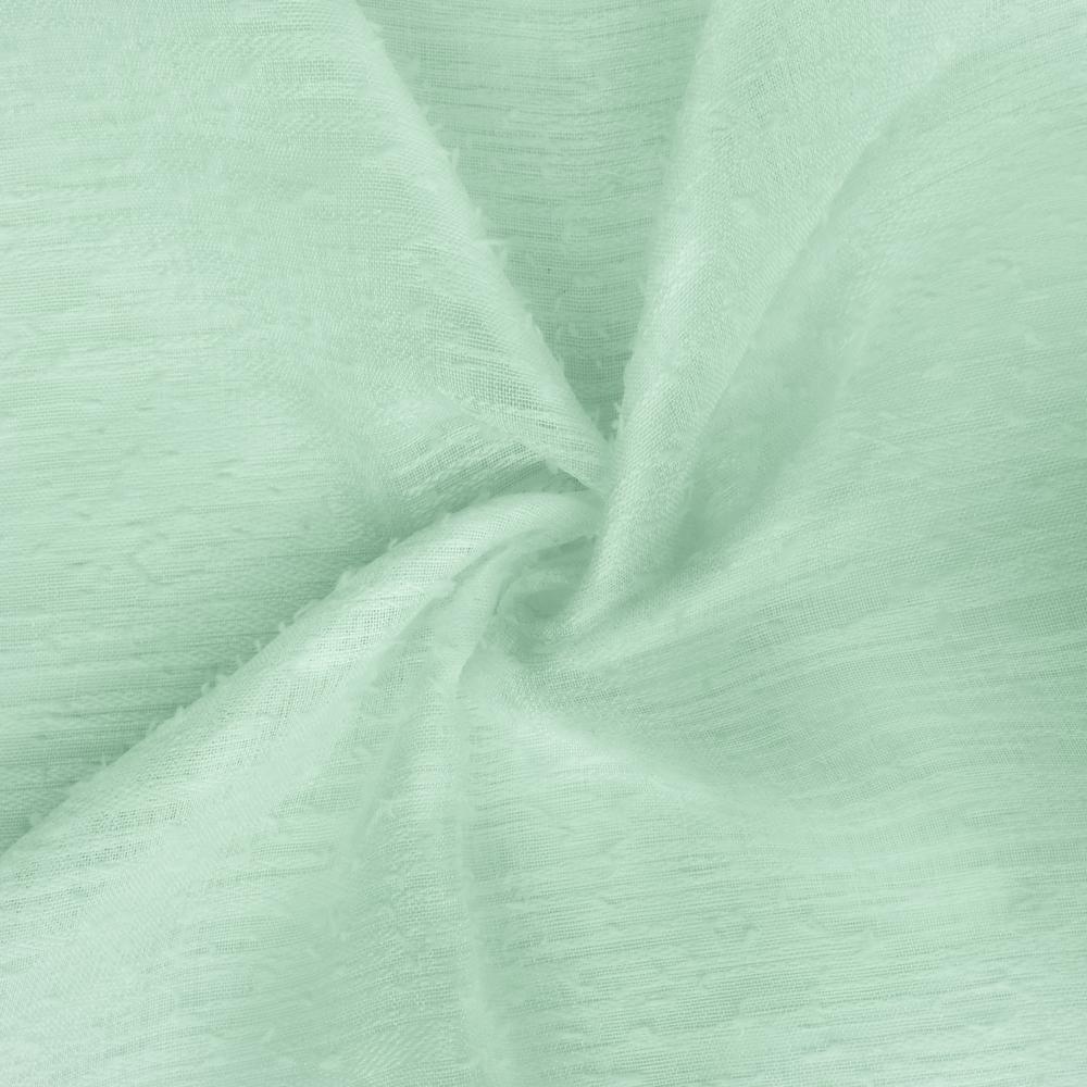Boucle Sheer Grommet Curtain Panel 52 x 95 in Surf Spray. Picture 4