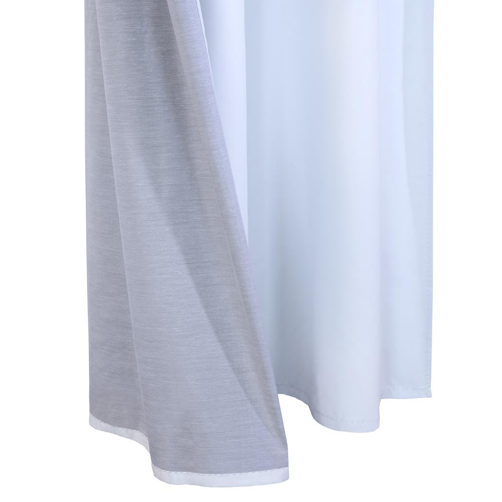 Ultimate Curtain Liner Multi Header Window Dressing 45 x 101 in White. Picture 4
