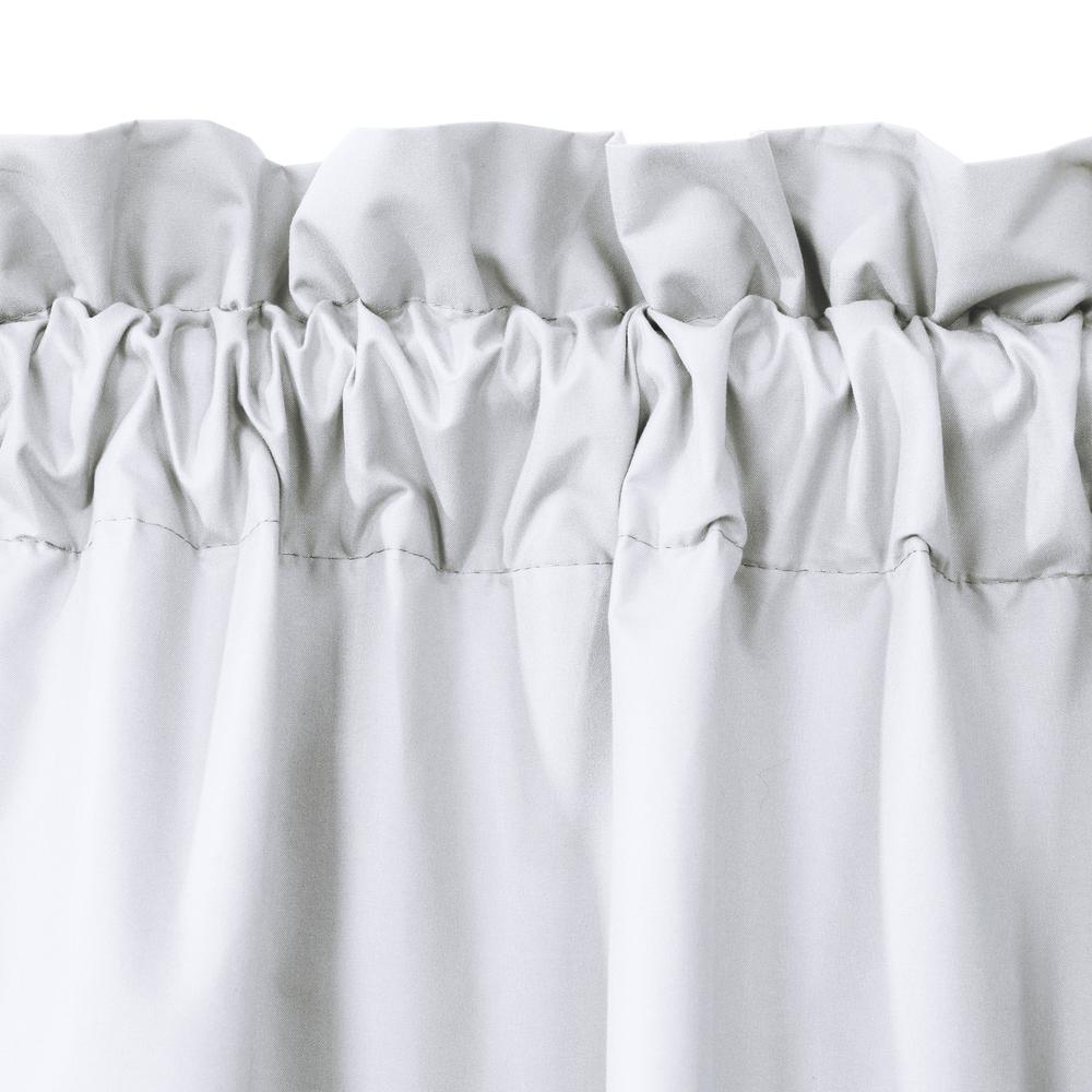 Prescott Room Darkening Rod Pocket Five in One Curtain Set 80 x 63 in White. Picture 1