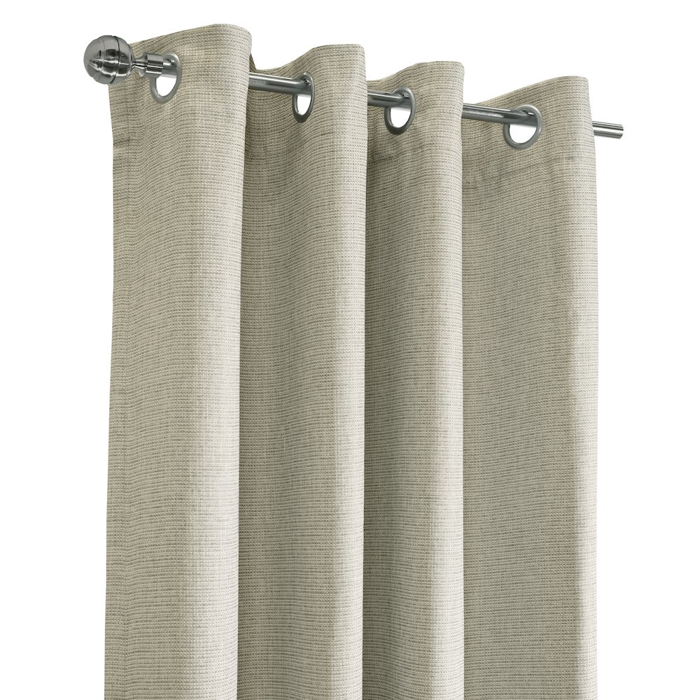 Zoey Room Darkening Grommet Curtain Panel 52 x 108 in Grey. Picture 2