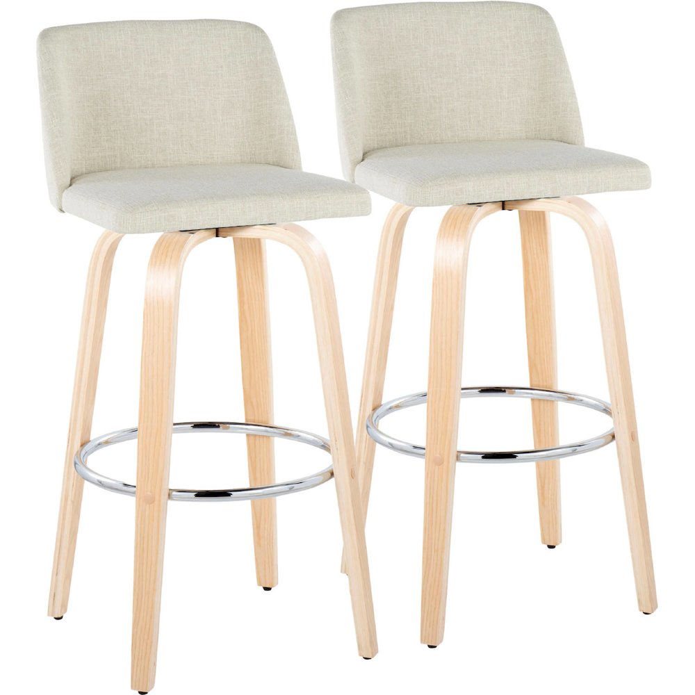 Brown Toriano 30" Fixed-Height Barstool - Set of 2. Picture 1