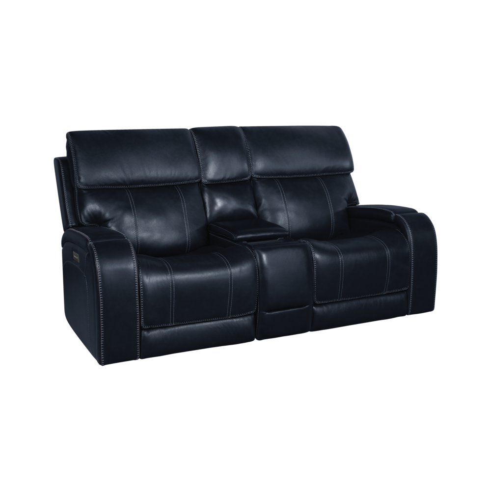 Glenwood Loveseat Console w/Power Recline, Power Head Rests & Power Lumbar. Picture 1