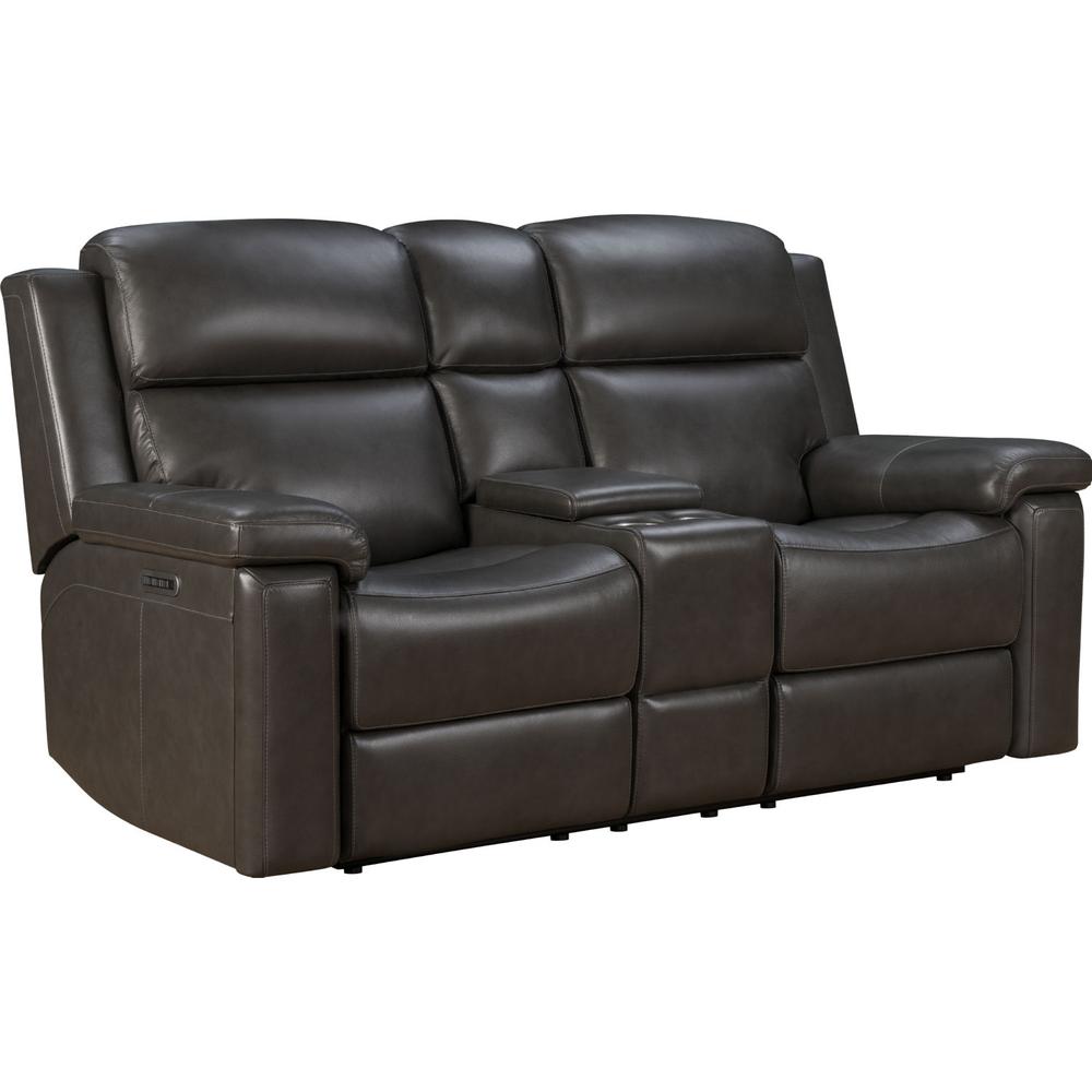 Power Reclining Console Loveseat, Power Head Rests, Power Lumbar, Heat & Massage. Picture 2