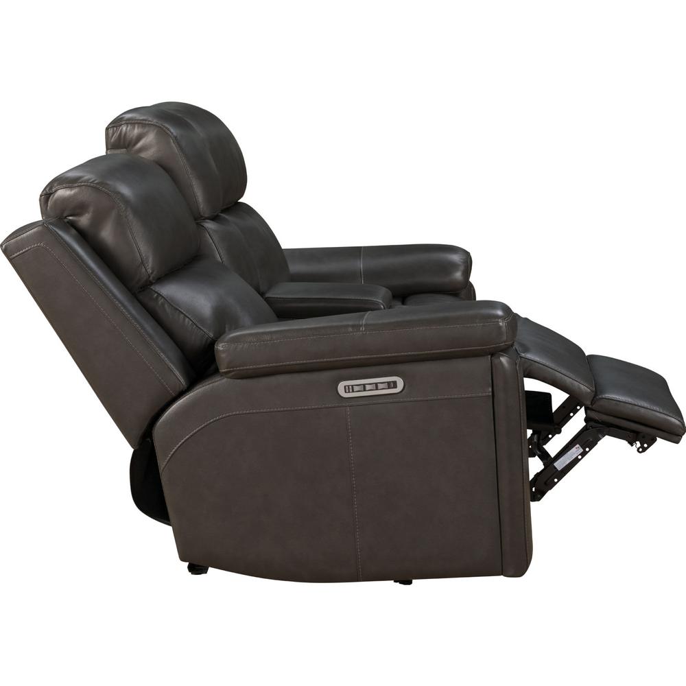 Power Reclining Console Loveseat, Power Head Rests, Power Lumbar, Heat & Massage. Picture 4