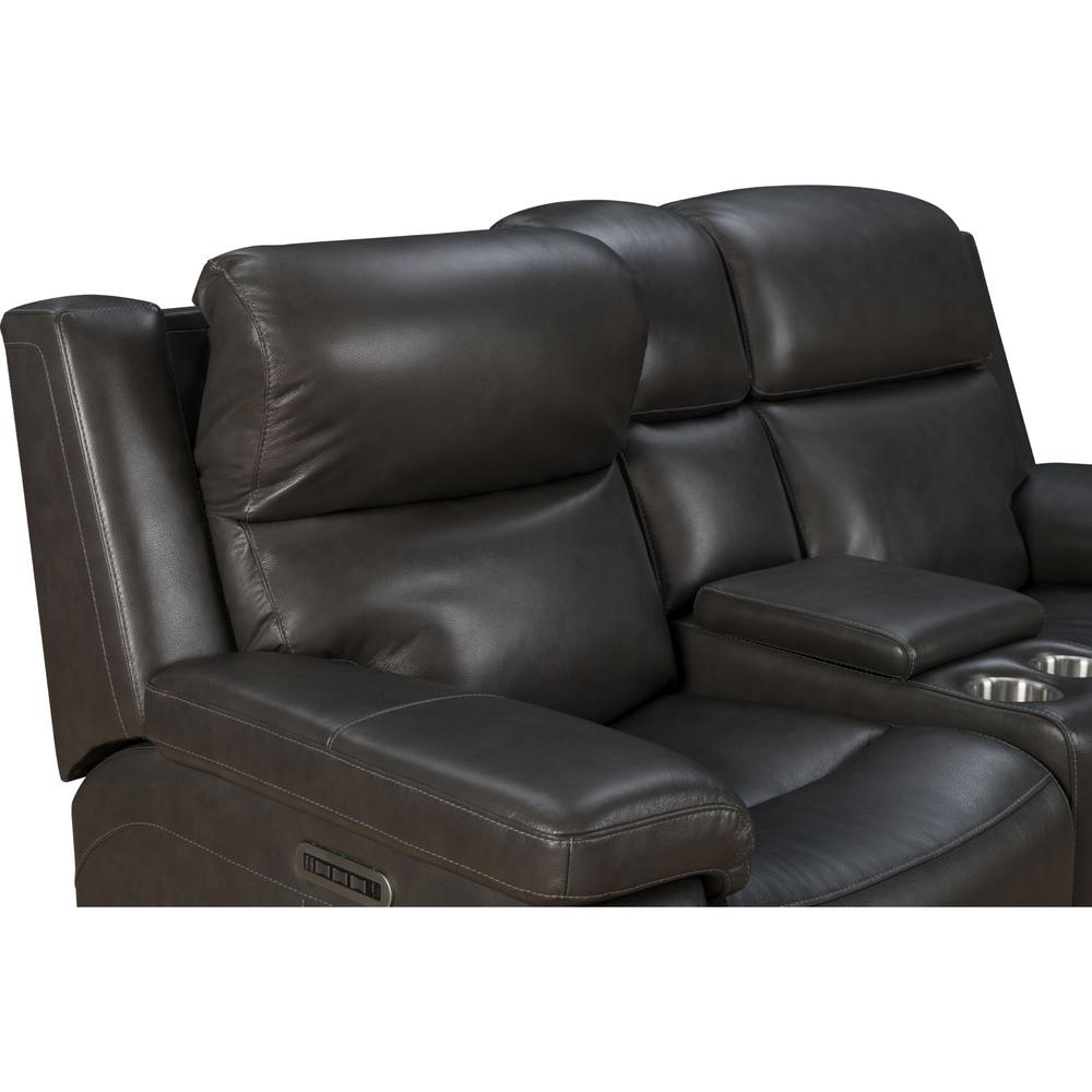 Power Reclining Console Loveseat, Power Head Rests, Power Lumbar, Heat & Massage. Picture 5