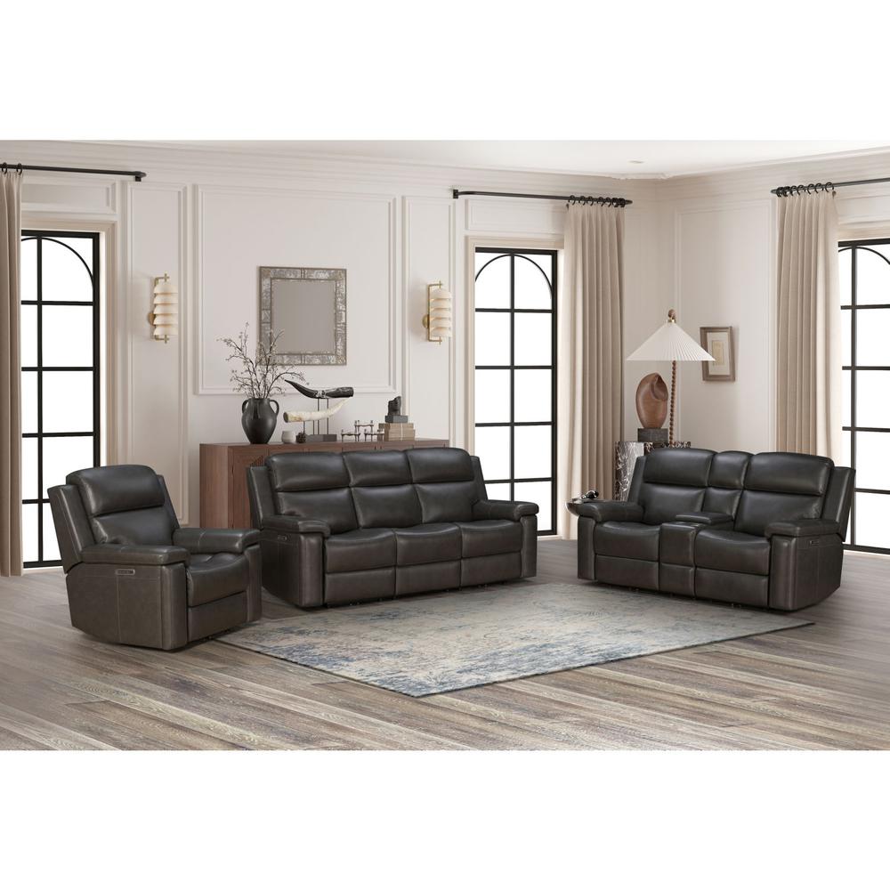 Power Reclining Console Loveseat, Power Head Rests, Power Lumbar, Heat & Massage. Picture 6