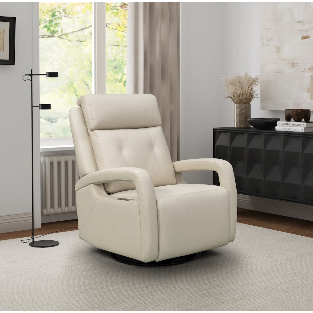 Gilbert Power Swivel Glider Recliner Power Head Rest & Power Lumbar. Picture 7