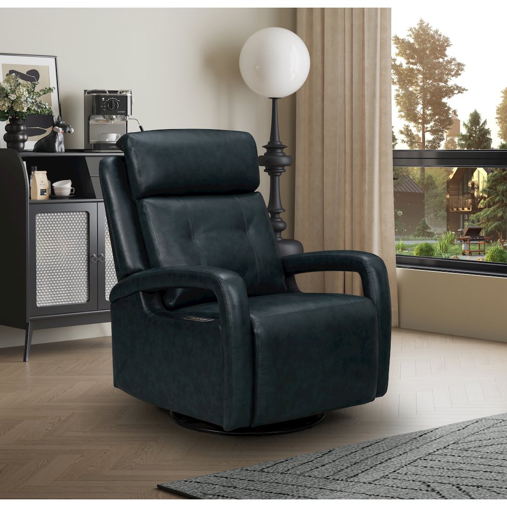 Gilbert Power Swivel Glider Recliner Power Head Rest & Power Lumbar. Picture 7