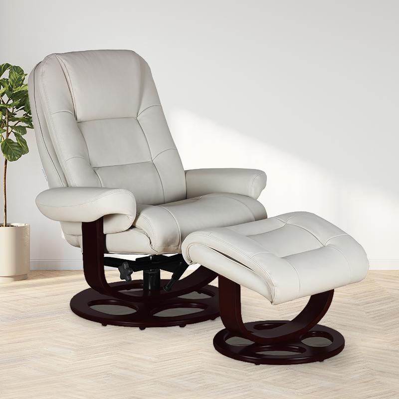 Jacque Swivel Pedestal Recliner w/Ottoman. Picture 3