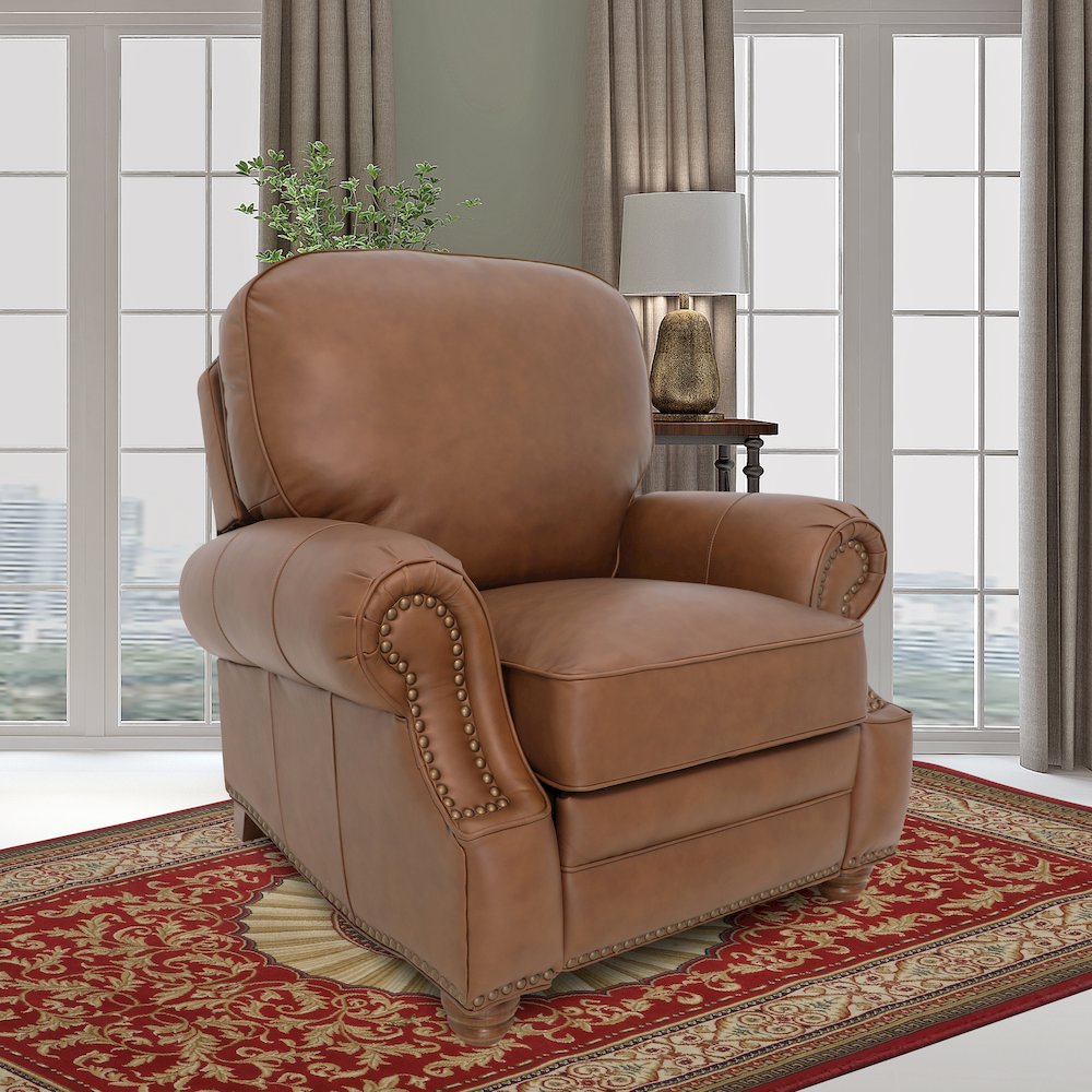 Longhorn Push Thru The Arms Recliner. Picture 2