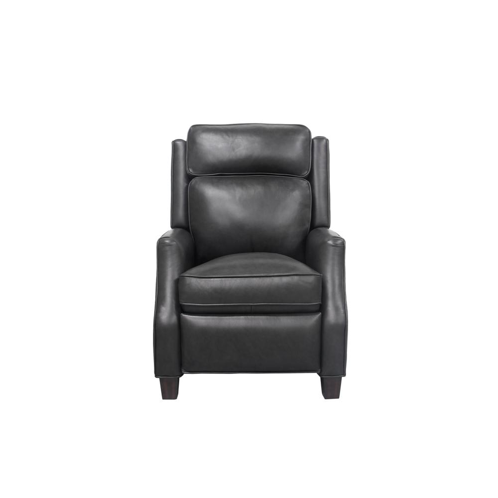 Gray Leather Recliner with Hardwood Plywood Frame for Maximum Comfort. Picture 1