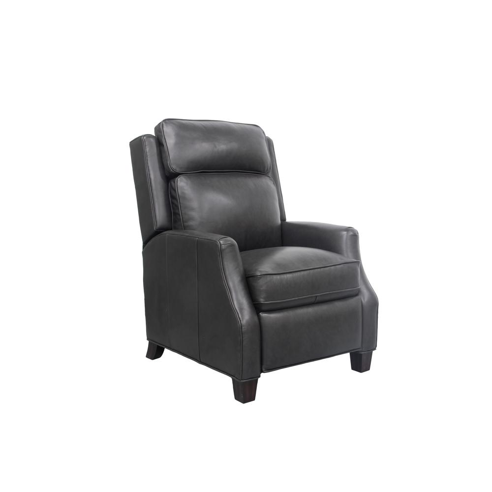 Gray Leather Recliner with Hardwood Plywood Frame for Maximum Comfort. Picture 2