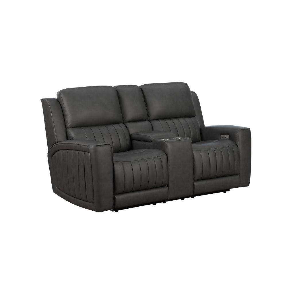 Loveseat w/Power Head Rests, Power Lumbar & Console w/Storage & 2 Cup Holders. Picture 2