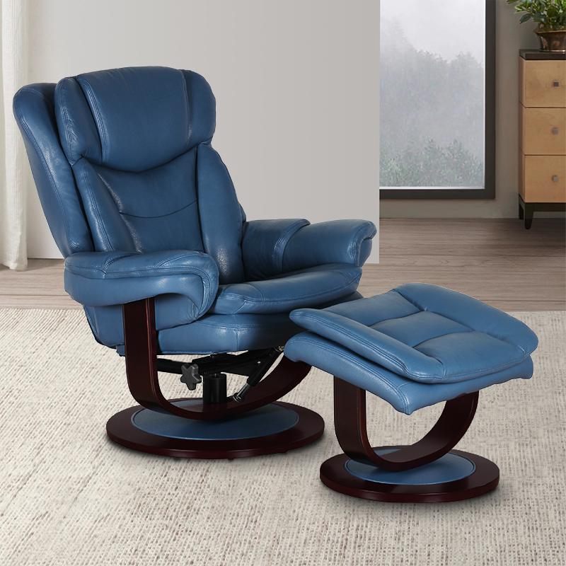Roscoe Swivel Pedestal Recliner w/Ottoman. Picture 5